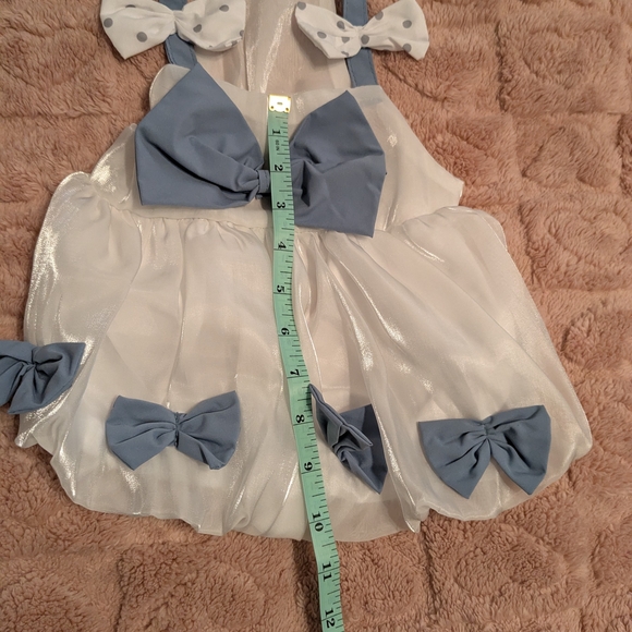 2/$10 🐾 New Size XL Dog Dress - adorable White and Blue Bow Dog Dress - Cat🐾 - Picture 11 of 15